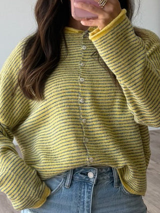 Isla Stripe Cardigan | Sunny Skies