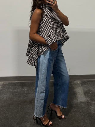 Remi Gingham Halter Swing Top