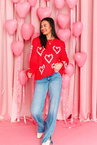 You Have My Heart Pom Sweater | +Plus Available | FINAL SALE