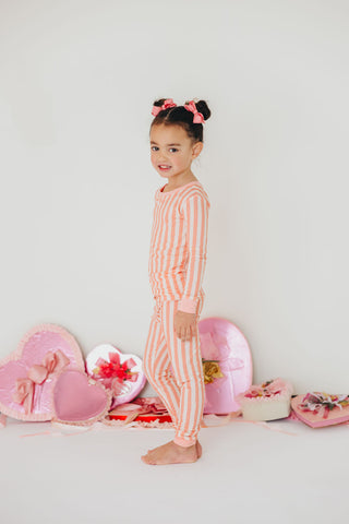 Kids Candy Striped Pajama Set | Pink | Tiny Talulah