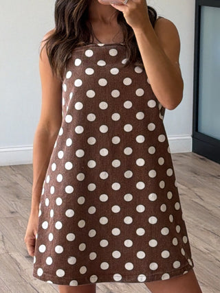 Noelle Denim Dress | Polka Dot