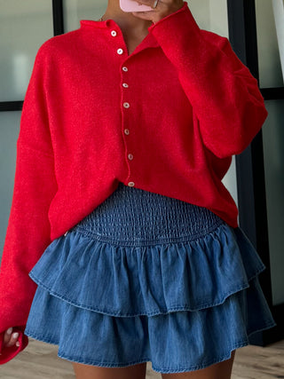 Isla Cardigan | Cherry | RESTOCK