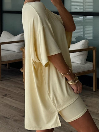 Novi Ribbed Tee + Shorts Set | Daffodil | +Plus Available