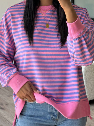 Seeing Stripes Pullover | Cotton Candy