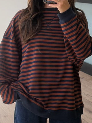 Ledger Stripe Pullover | Midnight Roast