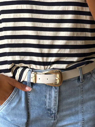 Eros Buckle Belt | Ivory