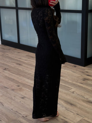 Lacey Long Dress | Black