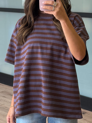 Lark Stripe Boyfriend Tee | +Plus Available