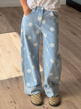 Connect The Dots Barrel Jeans | Light Wash