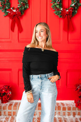 Logan Off-The-Shoulder Top | Black