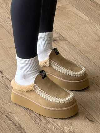 Oslo Shearling Platform Clogs