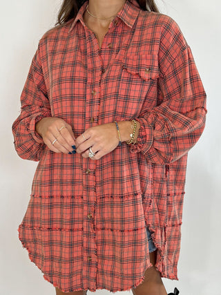 Stone Cliff Plaid Tunic | Clay | +Plus Available | RESTOCK