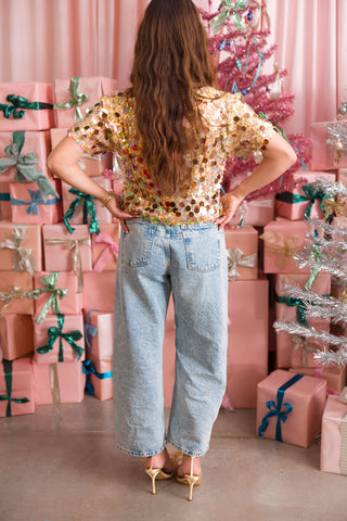 Fairy Lights Sequin Top