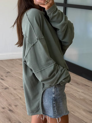 Wave Catcher Oversized Top | Evergreen
