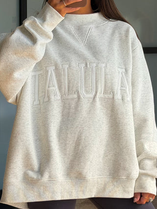 "TALULAH" Mock Neck Sweatshirt | Grey | +Plus Available