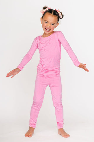 Kids Pink Poppy Pajama Set | Tiny Talulah