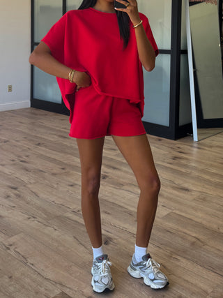Worn Well Oversized Top | Cherry