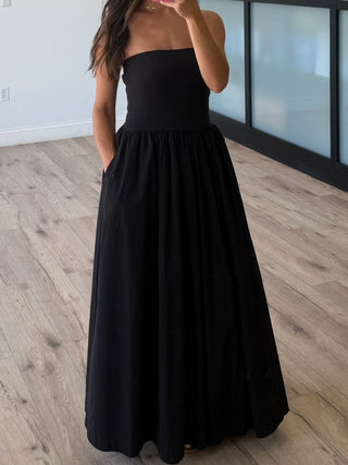 Markey Strapless Maxi Dress | Black