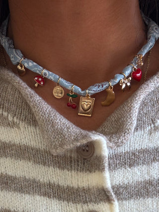 Bandana Mini Charm Necklace | 3 Colors Available