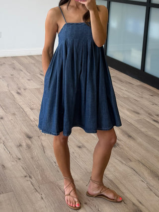 Katerina Pintuck Chambray Dress