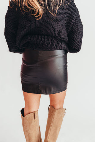 Hollie Faux Leather Skort