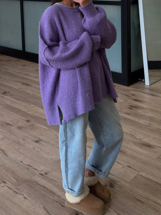 Lev Textured Sweater | Lavender | +Plus Available