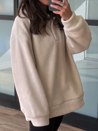 Powder Puff Teddy Quarter Pullover