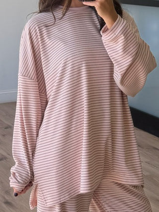 Another Day Brush Knit Pullover | Peony