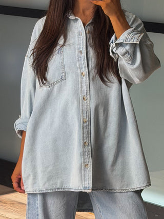 Old Soul Denim Shacket | Light Wash | +Plus Available