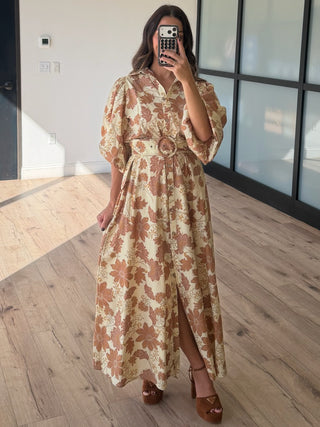 Charlotte Belted Maxi Dress | Desert Bloom