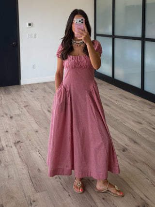 Southern Skies Gingham Dress | Cherry