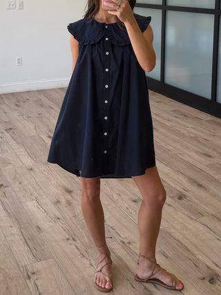 Banks Oversized Collar Dress | Navy