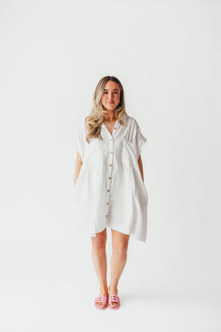 Coastal Core Cotton Dress | White