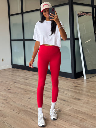 Butter Soft Leggings 2.0 | Red | +Plus Available | RESTOCK