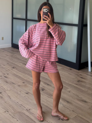 Perfectly Aligned Raglan Pullover | Bubblegum