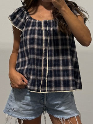 Bluebook Plaid Blouse