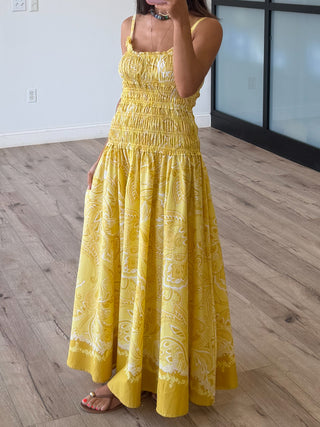 Juliette Smocked Maxi Dress | Sunfire