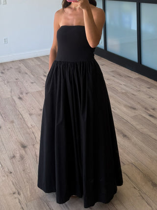 Markey Strapless Maxi Dress | Black