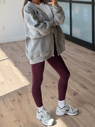 Stole Your Boyfriend's Zip-Up Hoodie | Grey