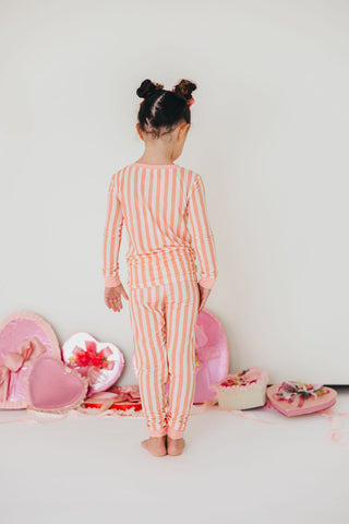 Kids Candy Striped Pajama Set | Pink | Tiny Talulah