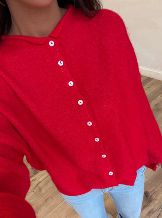 Isla Cardigan | Cherry | RESTOCK