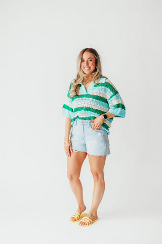 Alfie Knit Short Sleeve Sweater