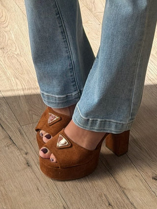 Nappae Platform Heels | Tan