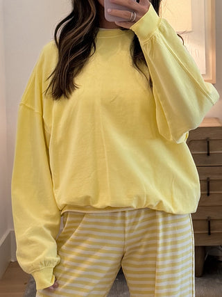 Getaway Crew Pullover | Lemon