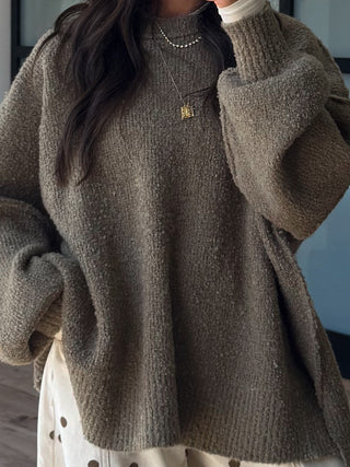 Lev Textured Sweater | Moss | +Plus Available | RESTOCK