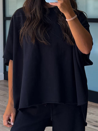 Worn Well Oversized Top | Black | +Plus Available
