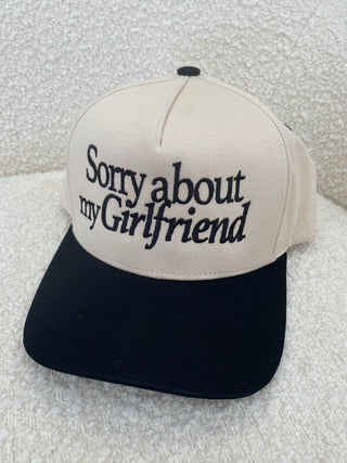 'Sorry About My Girlfriend' Canvas Cap | 2 Colors Available