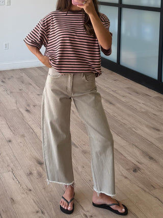 Cinder Wide Fray Hem Jeans