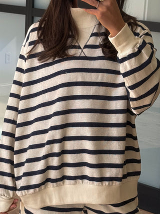 Anchor Ribbed Mock Neck Pullover