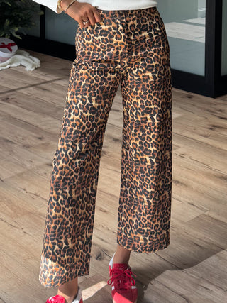 Animal Instinct Wide-Leg Pants